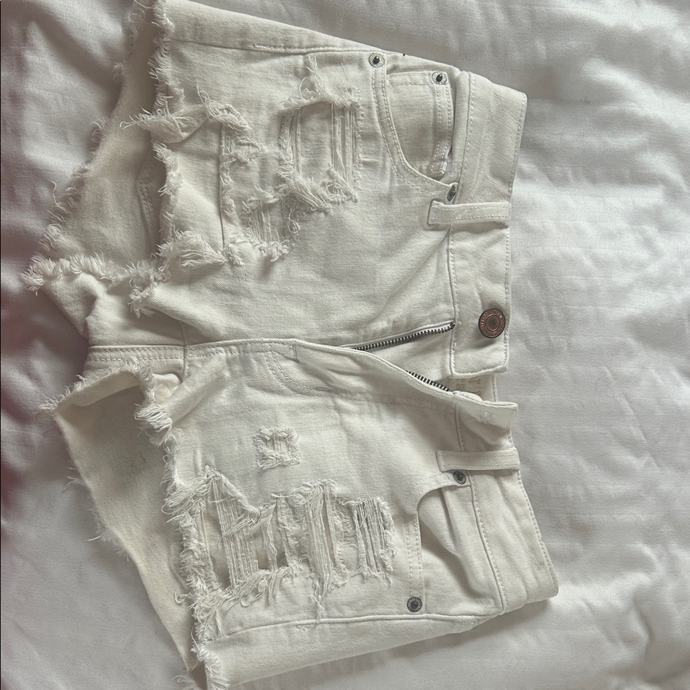 American Eagle Outfitters White Jean Shorts